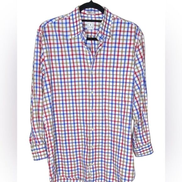 Peter Millar Men’s Sz Med Plaid Casual Cotton Button Down Shirt - Picture 1 of 3